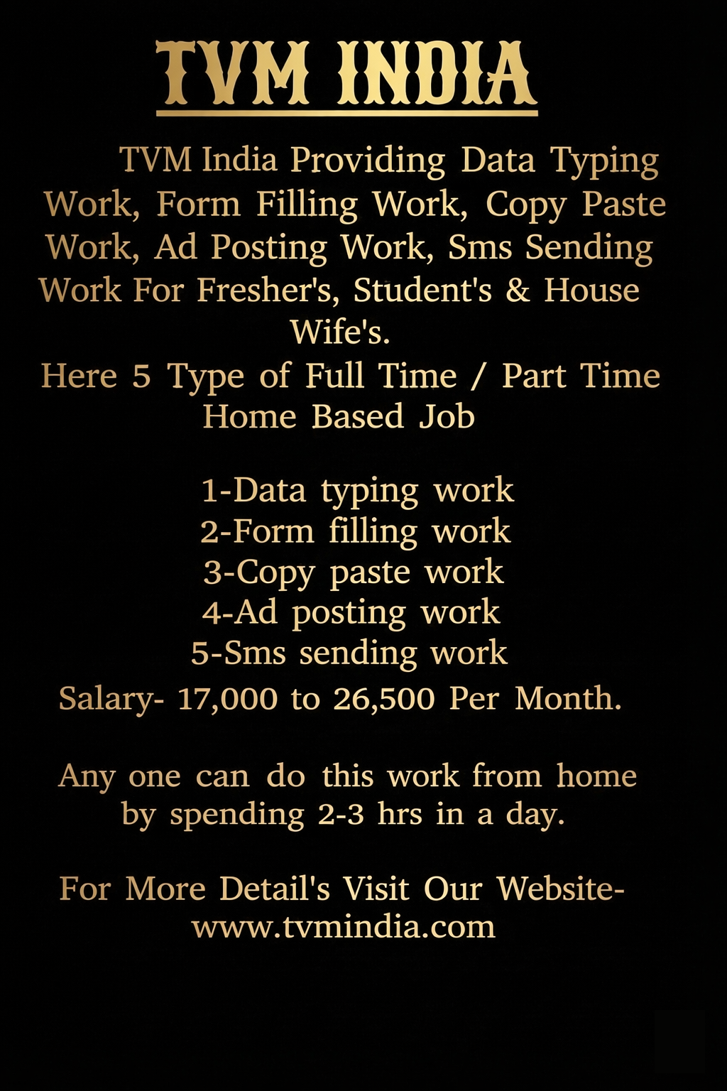 Full Time / Part Time Home Based Data Entry Jobs