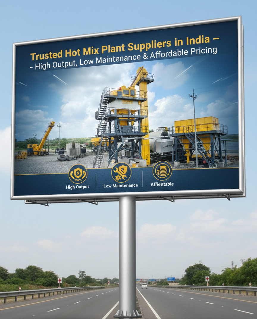 Trusted Hot Mix Plant Suppliers in India – High Output, Low Maintenance & Affordable Pricing