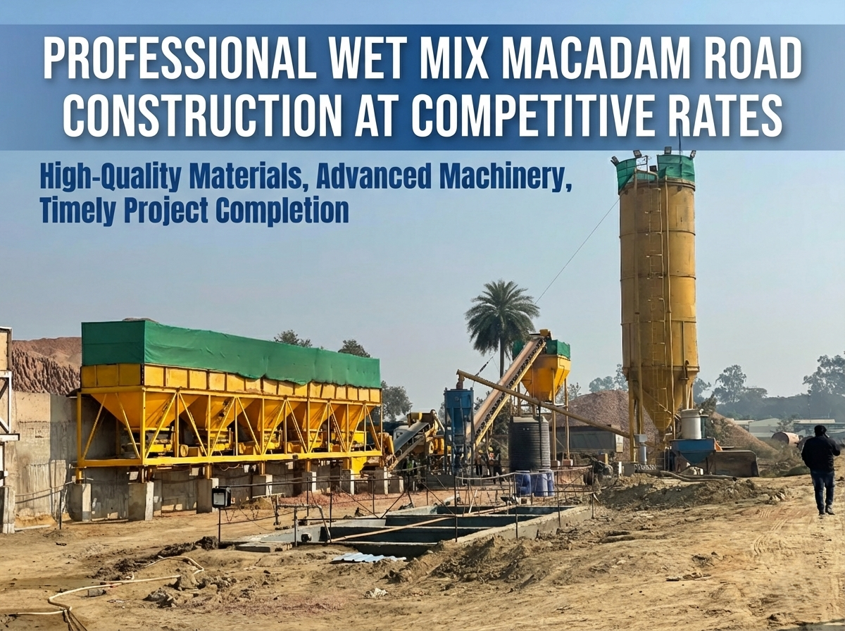 Professional Wet Mix Macadam Road Construction at Competitive Rates